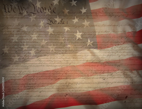 Fototapeta Naklejka Na Ścianę i Meble -  Flag USA as a patriotic background