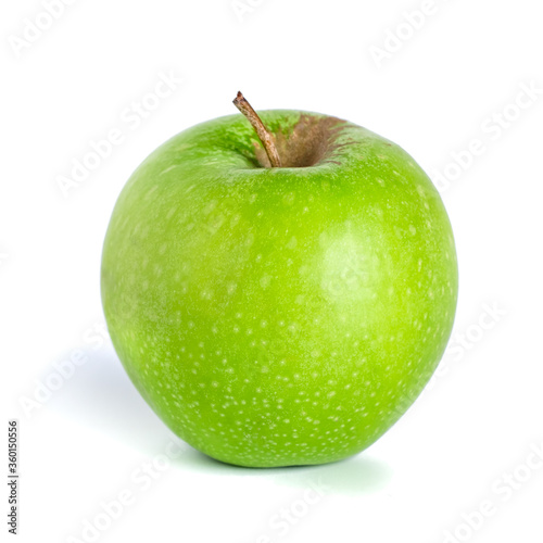 Green apple isolated on white background. Healthy food