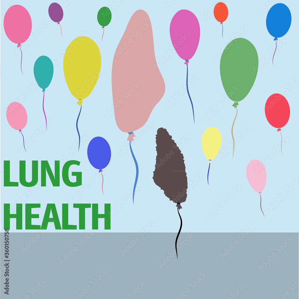 Lung health COVID-19 virus Balloons logo icon sign Danger smoking concept Cartoon design Fashion print clothes apparel background card badge element banner poster campaign social advertising Vector Lung health COVID-19 virus Balloons logo icon sign Danger smoking concept Cartoon design Fashion print clothes apparel background card badge element banner poster campaign social advertising Vector