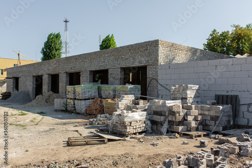 Construction of storage facilities. Pallet blocks A