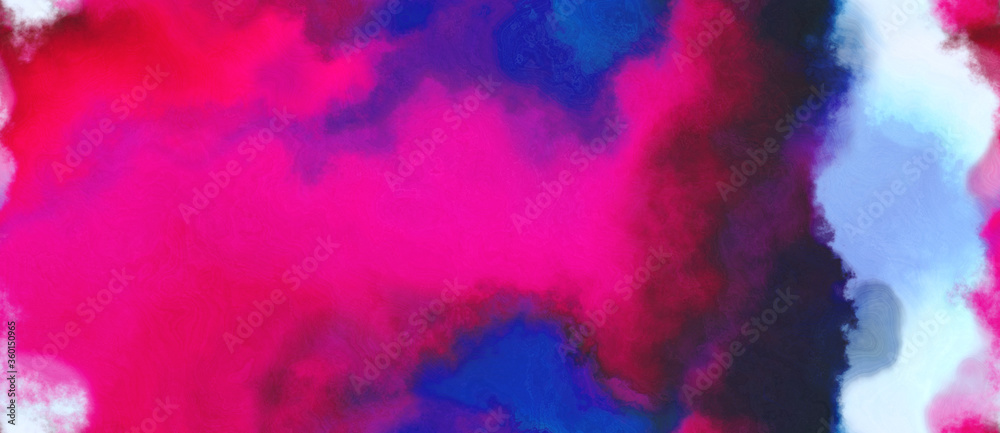 abstract watercolor background with watercolor paint with medium violet red, midnight blue and light blue colors. can be used as background texture or graphic element