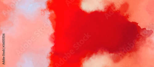 abstract watercolor background with watercolor paint with light salmon, baby pink and crimson colors © Eigens