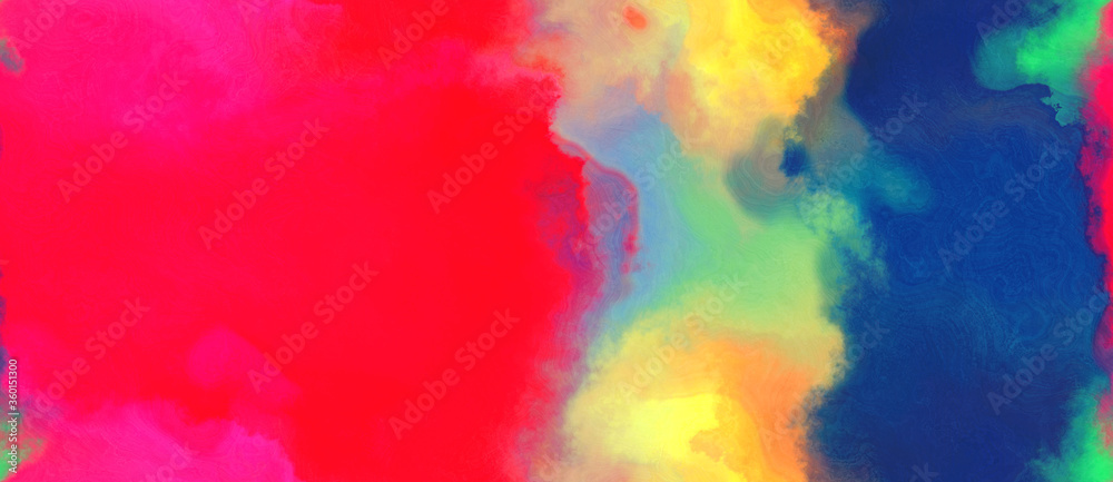 abstract watercolor background with watercolor paint with crimson, dark slate blue and dark khaki colors
