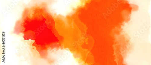 abstract watercolor background with watercolor paint with papaya whip, orange red and khaki colors and space for text or image
