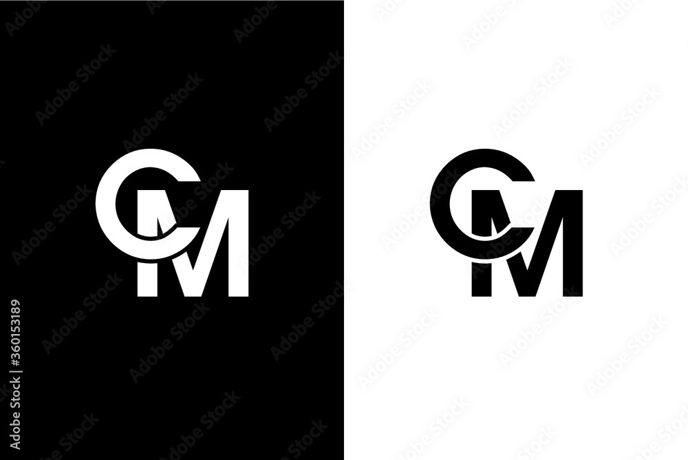 CM, MC Letter logo design template vector CM, MC Letter logo design template vector