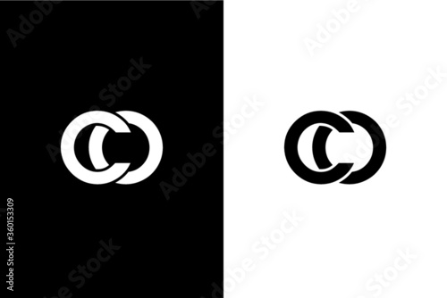 CO, OC Letter logo design template vector photo
