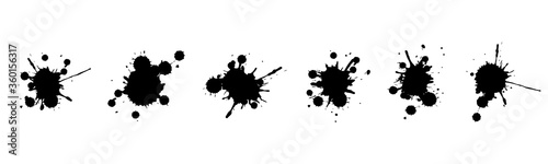 Vector illustration set of ink blots 
