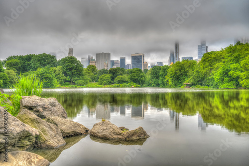 Central Park, New York City at the lake