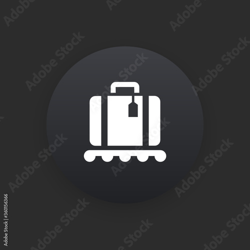 Baggage -  Matte Black Web Button