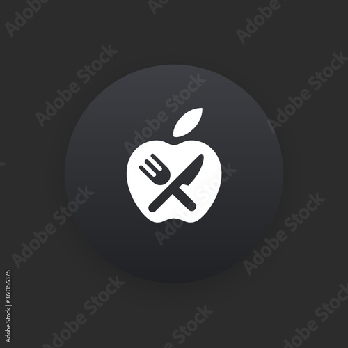 Diet -  Matte Black Web Button