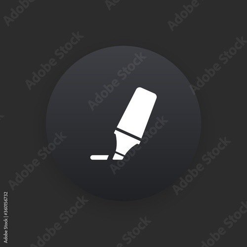 Marker -  Matte Black Web Button