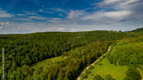 Wald- und Wiesenlandschaft