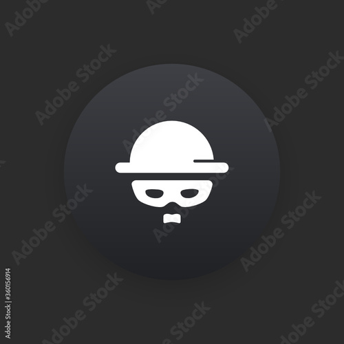 Comedian -  Matte Black Web Button
