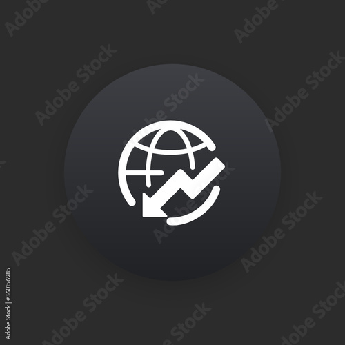 World Stock -  Matte Black Web Button