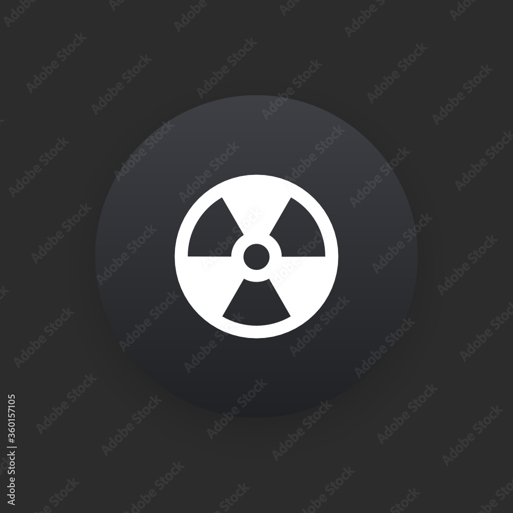 Radiation - Matte Black Web Button Radiation - Matte Black Web Button
