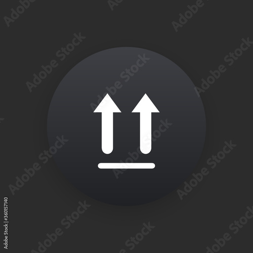 This side Up -  Matte Black Web Button