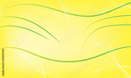 abstract green yellow background with waves