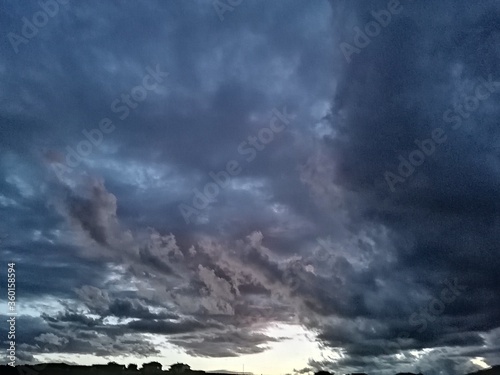 storm clouds over sea