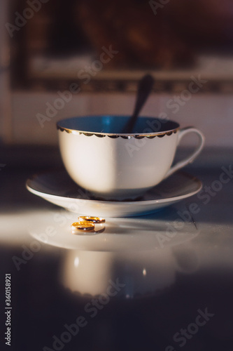 Wallpaper Mural cup of coffee on the table Torontodigital.ca