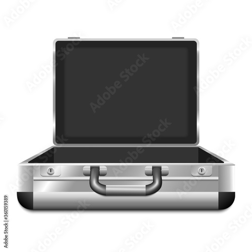 Vector illustration of a metal case.