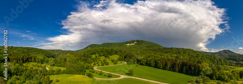 Gewitterwolken über der Landschaft