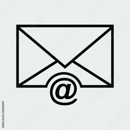 message icon outline isolated vector illustration