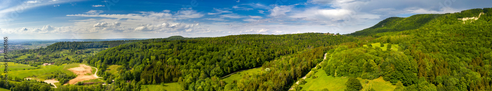 Panoramaaufnahme des Schwäbischen Albvorlandes