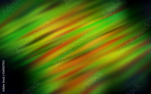 Dark Green, Yellow vector layout with cosmic stars. Modern abstract illustration with Big Dipper stars. Best design for your ad, poster, banner.