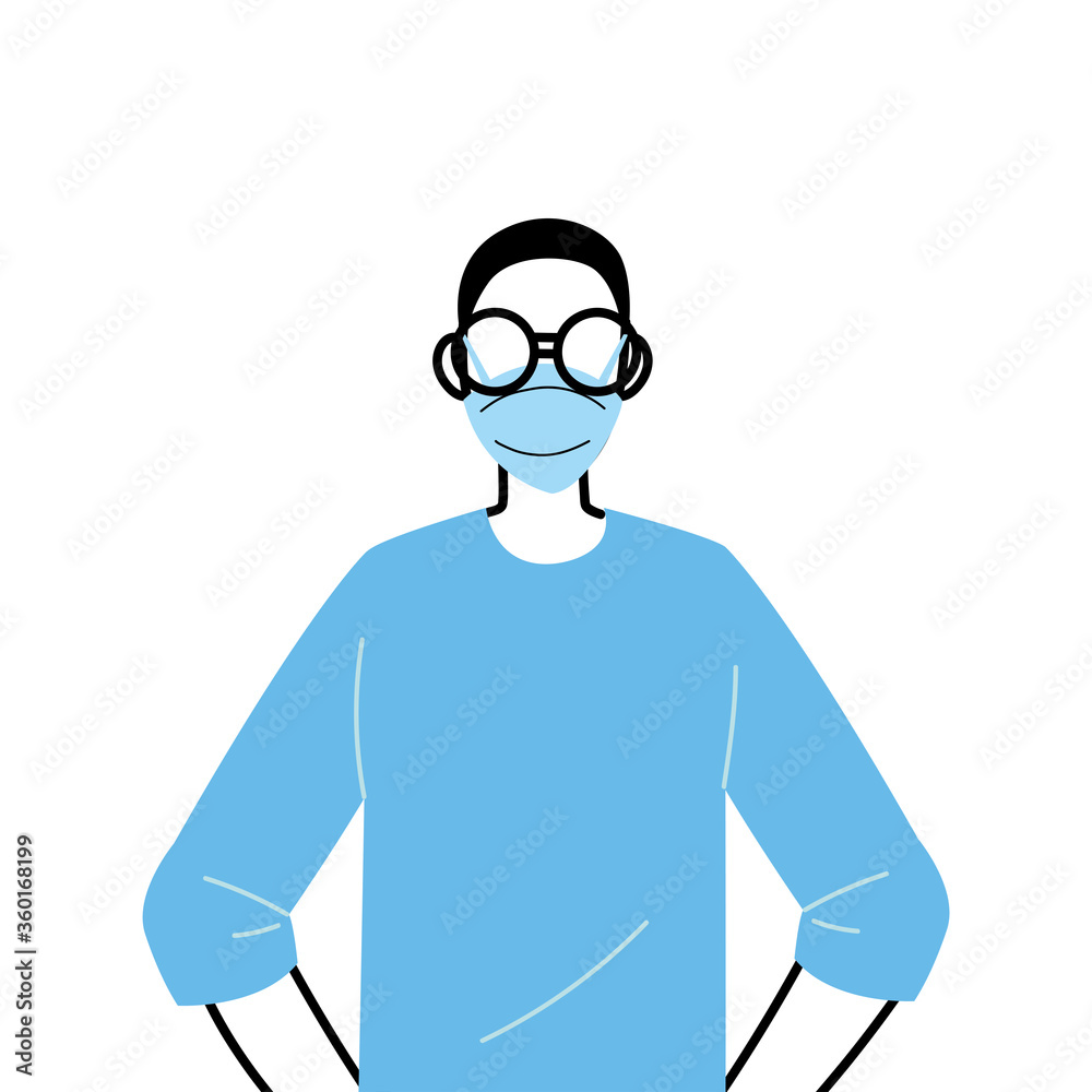 young man wearing face mask to prevent virus young man wearing face mask to prevent virus