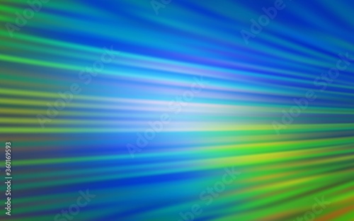 Light Blue, Green vector background with stright stripes. Lines on blurred abstract background with gradient. Pattern for ad, booklets, leaflets.