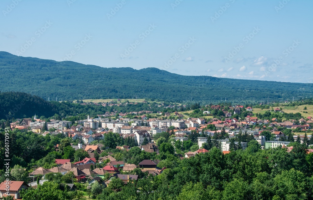 landscape with Sovata city in Romania