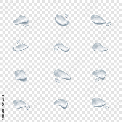 realistic water drop vectors isolated on transparency background ep36