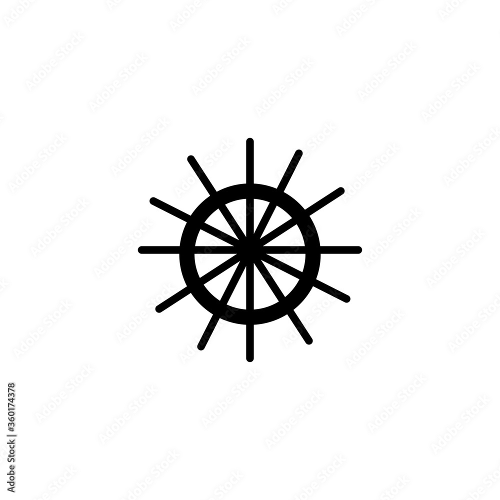 Ship steering wheel round sign eps ten Ship steering wheel round sign eps ten