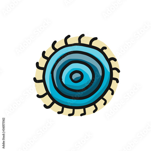 Esoteric energy spiral. Simple icon Isolated on white background