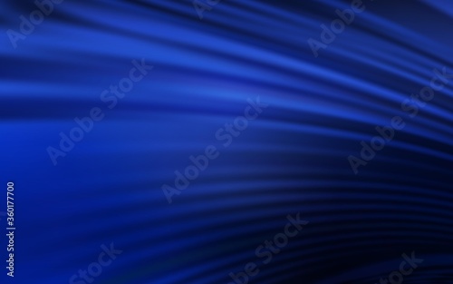 Dark BLUE vector background with bent lines. A completely new colorful illustration in simple style. A completely new design for your business.