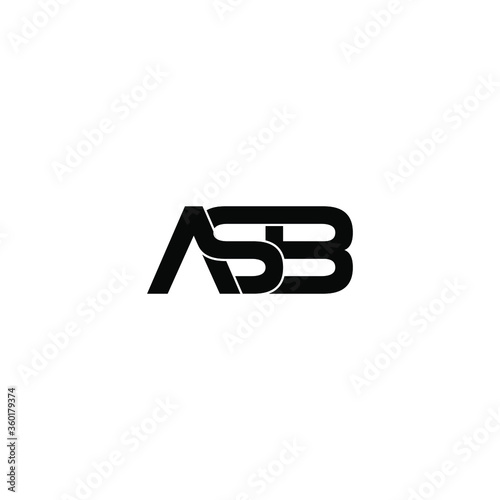 asb letter original monogram logo design