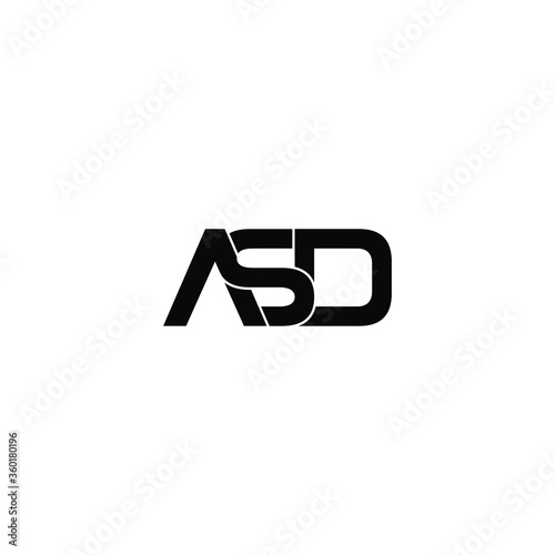 asd letter original monogram logo design