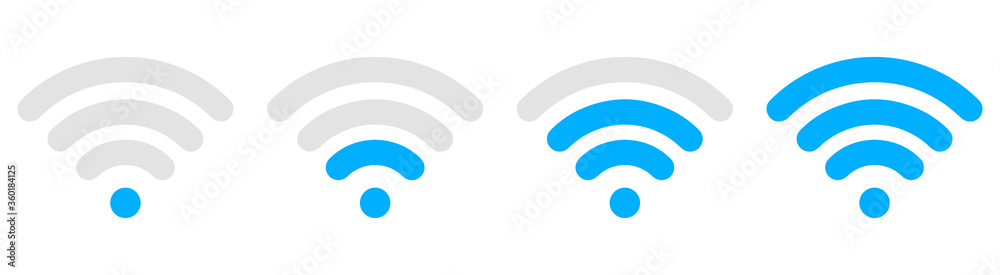 Wi-fi vector icon, sign, blue symbol. Vector illustration Wi-fi vector icon, sign, blue symbol. Vector illustration