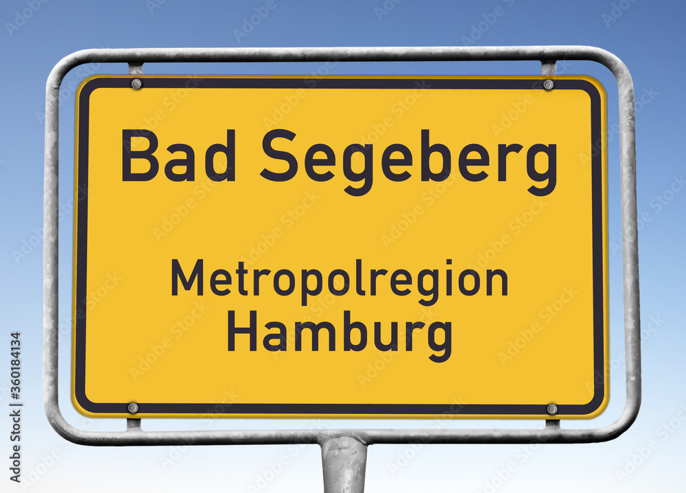 Ortswerbeschild Bad Segeberg, Metropolregion Hamburg, (Symbolbild)