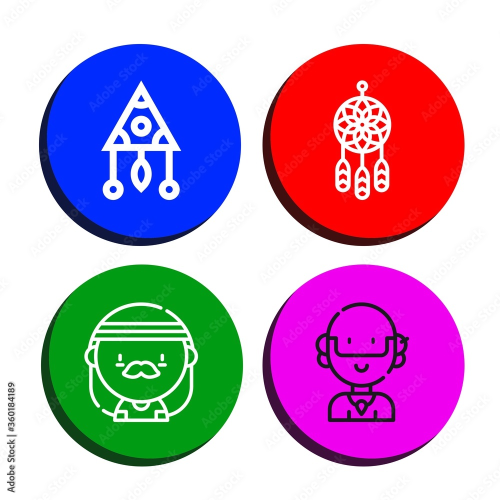 hippie simple icons set hippie simple icons set