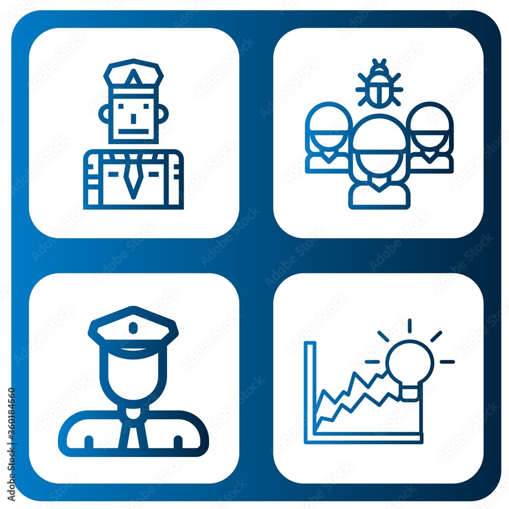 career simple icons set