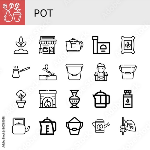 Set of pot icons