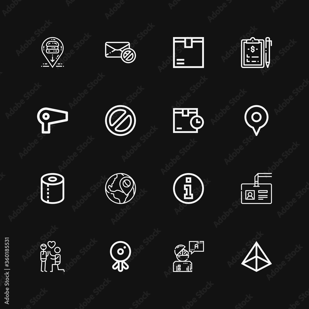 Editable 16 mark icons for web and mobile Editable 16 mark icons for web and mobile