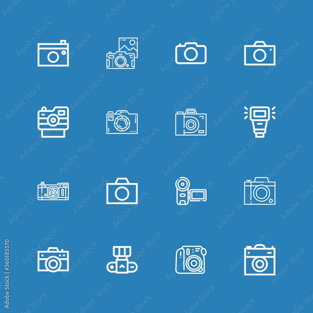 Editable 16 photocamera icons for web and mobile Editable 16 photocamera icons for web and mobile