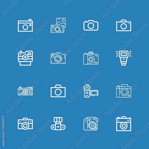 Editable 16 photocamera icons for web and mobile