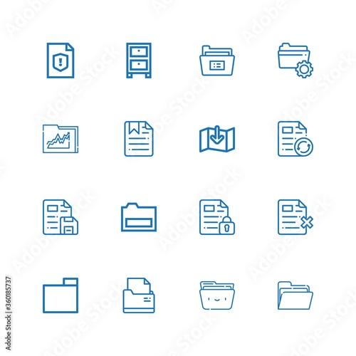 Editable 16 archive icons for web and mobile