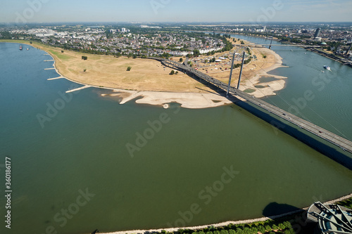 Dusseldorf, Germany – July 24, 2019: The Rhine in Düsseldorf photo