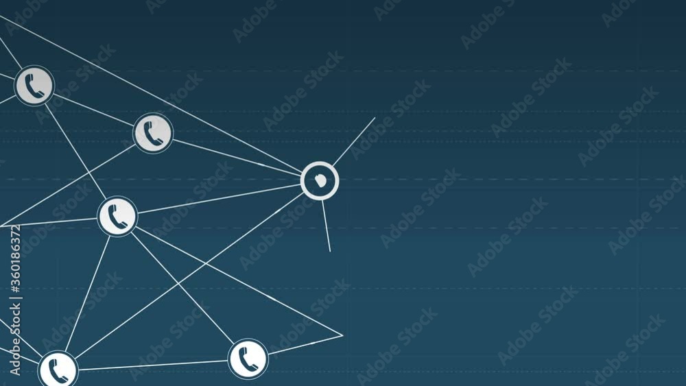 Digital Interface with Phone icons and links growing. Data protection and cyberspace media environment concept. Seamless loopable background. Digital Interface with Phone icons and links growing. Data protection and cyberspace media environment concept. Seamless loopable background.