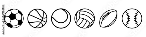 Fotografie, Obraz Sport balls set