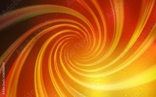 Light Orange vector background with galaxy stars. Shining colored illustration with bright astronomical stars. Best design for your ad, poster, banner.